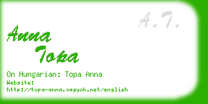 anna topa business card